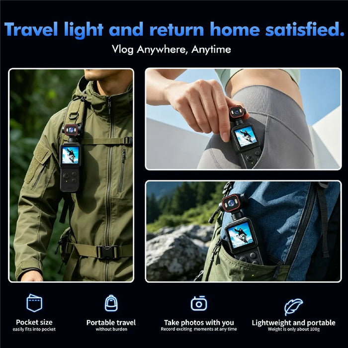 D2 4K Action Camera 270 Degree Rotating Lens 1.54 Inch HD Screen WiFi Sports Camera with LED Light - Black - 7