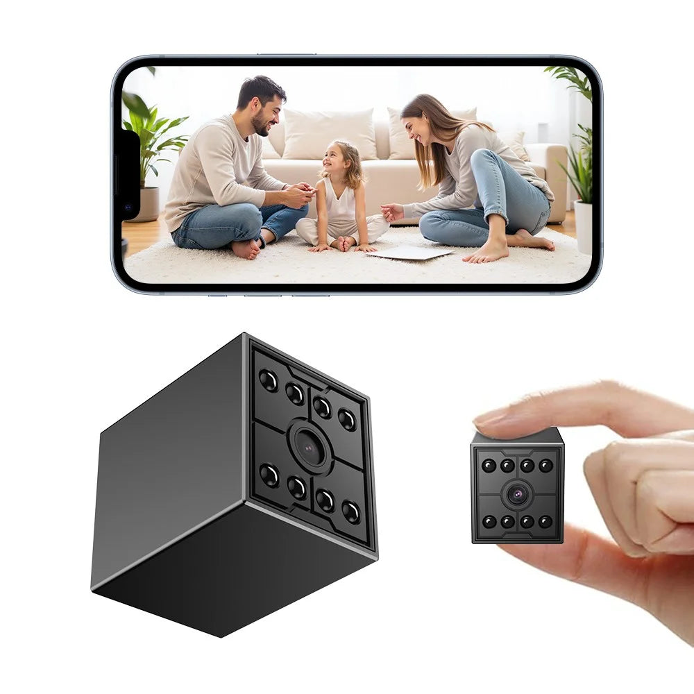 W09 WiFi HD Mini Night Vision Camera 720P Security Cam Motion Detection for Home Office - Black - 1