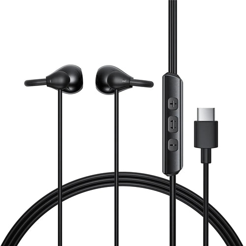 ACEFAST L16 USB-C Clip-On Wired Earphones Hi-Fi Earbuds with Mic 10mm Drivers - Black - 1