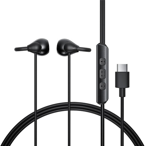 ACEFAST L16 USB-C Clip-On Wired Earphones Hi-Fi Earbuds with Mic 10mm Drivers - Black - 1