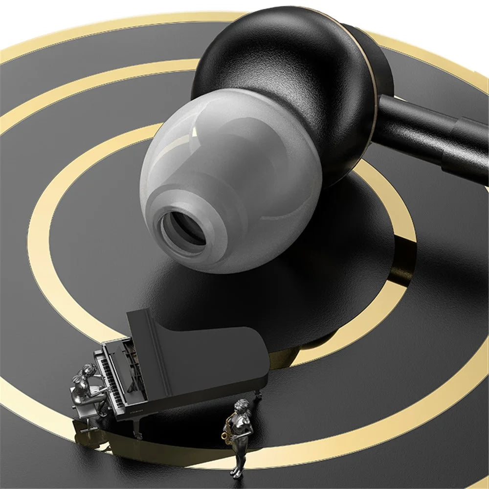 USAMS US-SJ482-EP-43 Type-C In-ear Metal Headsets Stereo Earphones, 1.2m - Black - 4