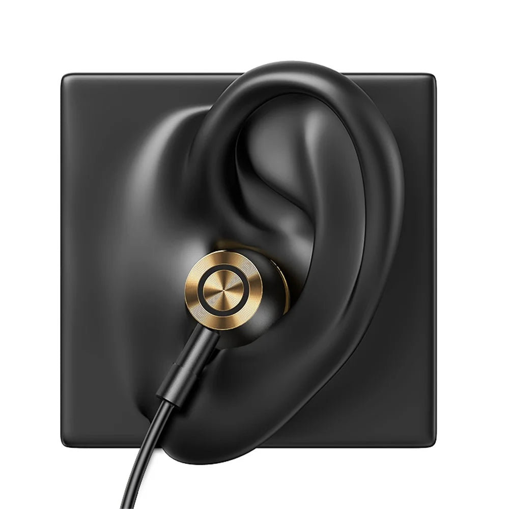 USAMS US-SJ482-EP-43 Type-C In-ear Metal Headsets Stereo Earphones, 1.2m - Black - 5