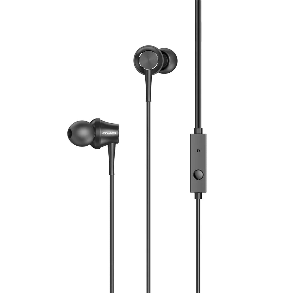 AWEI PC-1 3.5mm Wired In-ear Earphones Bass Stereo Wire Control Music Headset with Mic - 4