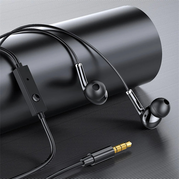 AWEI PC-6 3.5mm Wired In-ear Earphones Music Headset with Mic Wire Control for iOS Android Mobile Phone - White - 4