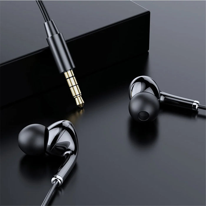 AWEI PC-6 3.5mm Wired In-ear Earphones Music Headset with Mic Wire Control for iOS Android Mobile Phone - White - 5
