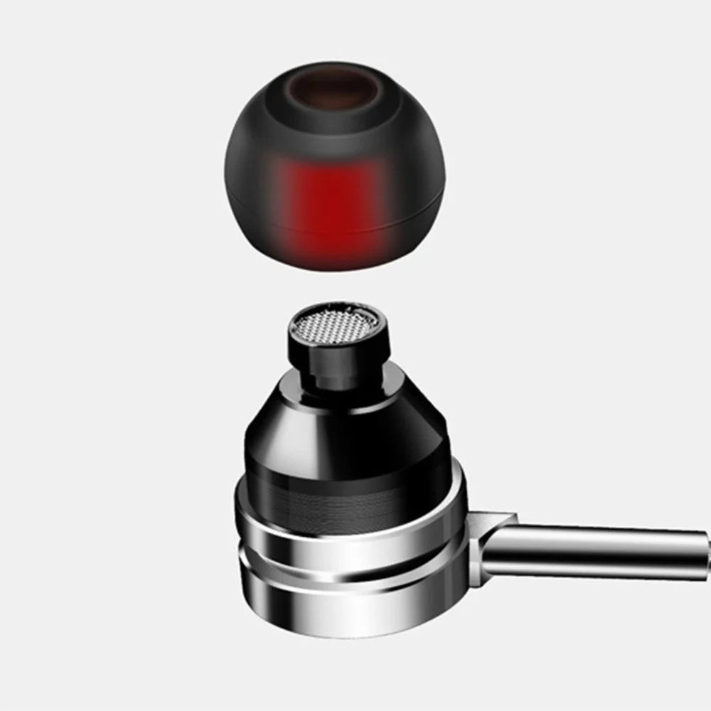 QKZ DM9 Zinc Alloy HiFi Stereo In-ear Headset 3.5mm Wired Heavy Bass Phone Earphone with Mic - 5