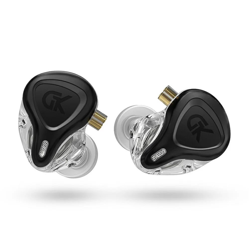 GK G5 [No Mic] Metal In-ear Headphones Bass HiFi Noise Canceling Earphones for Sports Gaming - Black - 3