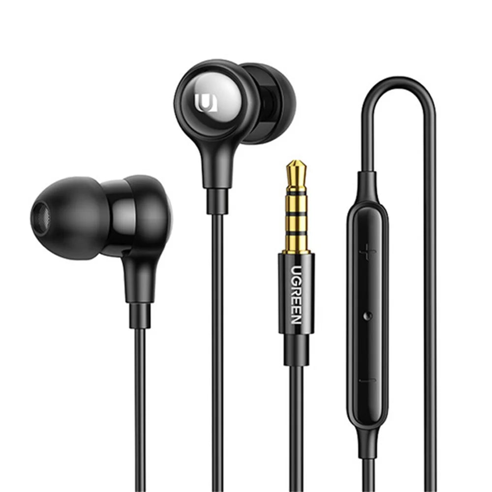 UGREEN 30637 Wired Headphone Earphone In-ear Stereo Surround Sound Gaming Headset 3.5mm Audio Interface Cord Headphone for Android MP3 MP4 - 1