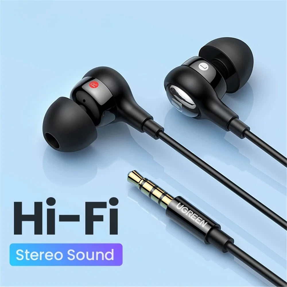 UGREEN 30637 Wired Headphone Earphone In-ear Stereo Surround Sound Gaming Headset 3.5mm Audio Interface Cord Headphone for Android MP3 MP4 - 2