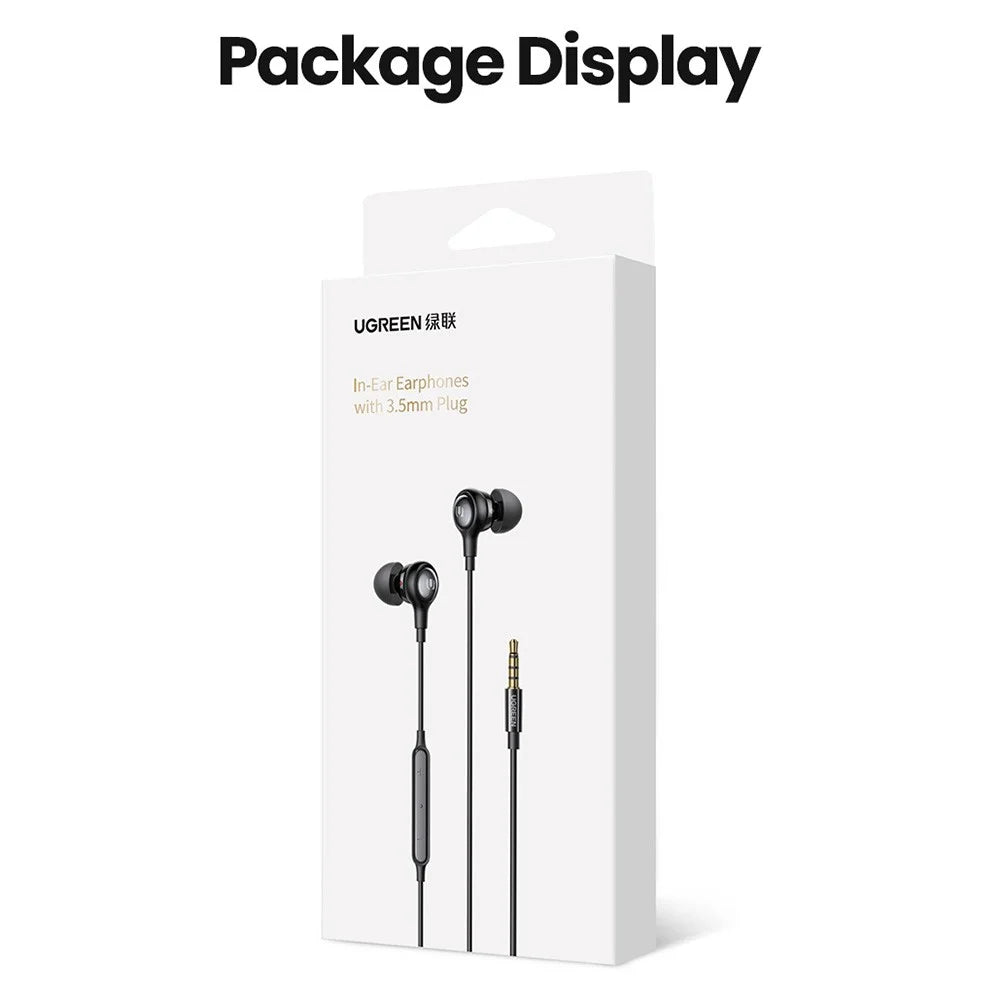 UGREEN 30637 Wired Headphone Earphone In-ear Stereo Surround Sound Gaming Headset 3.5mm Audio Interface Cord Headphone for Android MP3 MP4 - 7