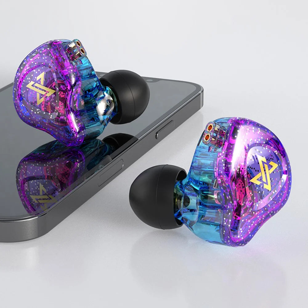QKZ AK6 Max 3.5mm In-ear Headphones HiFi Sound Detachable Wired Earphones, No Mic - Purple - 2