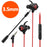 G5 3.5mm Wired In-ear Gaming Headphone Mobile PC Gamer Earphone with Ear Hooks - Black  /  Red - 2