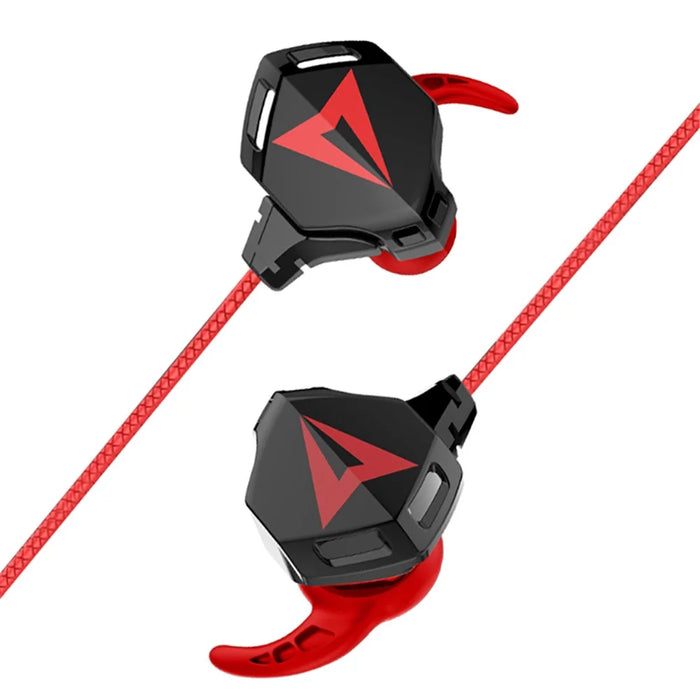 G5 3.5mm Wired In-ear Gaming Headphone Mobile PC Gamer Earphone with Ear Hooks - Black  /  Red - 7