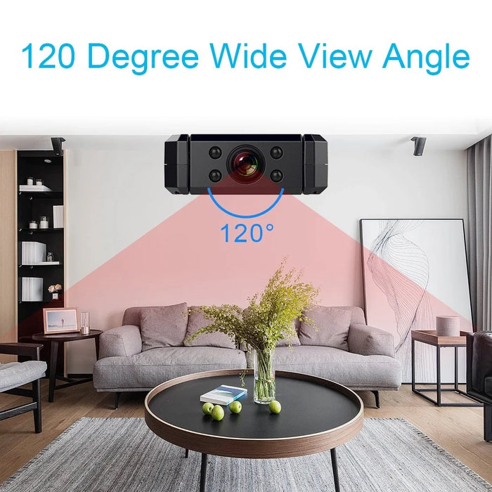 MD90S 1080P HD Mini Camera with 180-Degree Rotating Lens Wireless Camera Infrared Night Vision Motion Detection DV Surveillance Recorder - 6