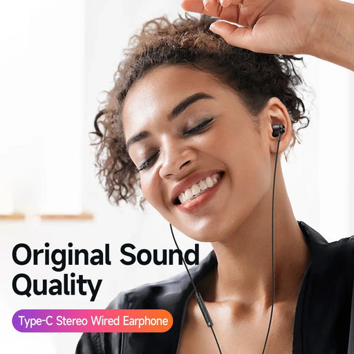 MCDODO HP-3490 MDD HiFi Stereo Wired Headphone Type-C Earphone with Mic and Volume Control - Black - 2