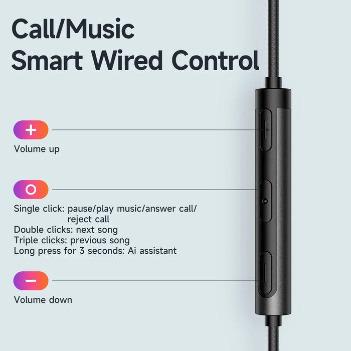 MCDODO HP-3490 MDD HiFi Stereo Wired Headphone Type-C Earphone with Mic and Volume Control - Black - 6