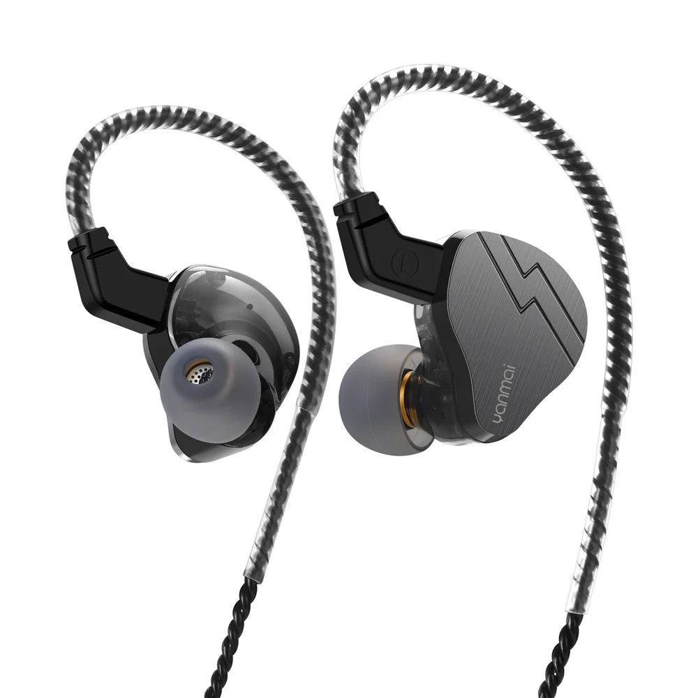 YANMAI H9 In-Ear Copper Driver Headphone 3.5mm Wired Earphone HiFi Sports Headset - Black - 1