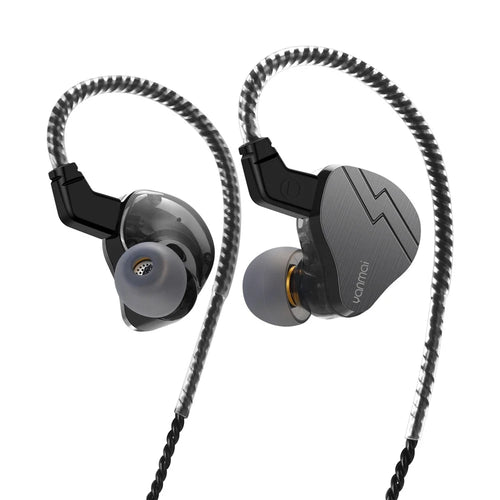 YANMAI H9 In-Ear Copper Driver Headphone 3.5mm Wired Earphone HiFi Sports Headset - Black - 1