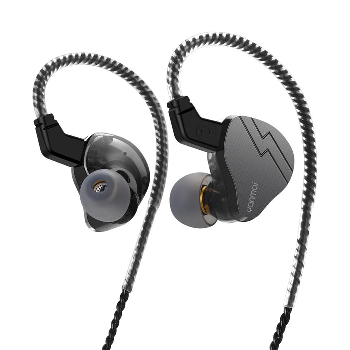 YANMAI H9 In-Ear Copper Driver Headphone 3.5mm Wired Earphone HiFi Sports Headset - Black - 1