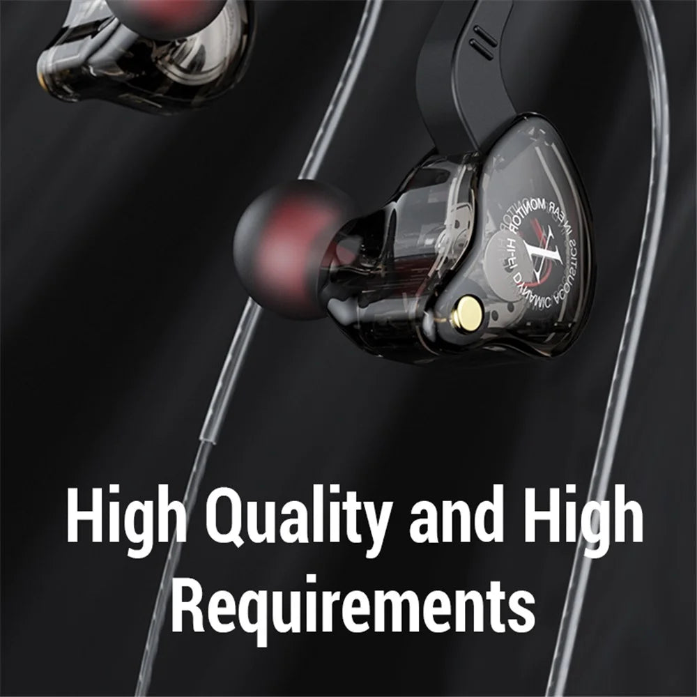 JIANGSHENG X2 In-Ear Sports Headphone HIFI Heavy Bass Wired Headset for Mobile Phone - Black - 2