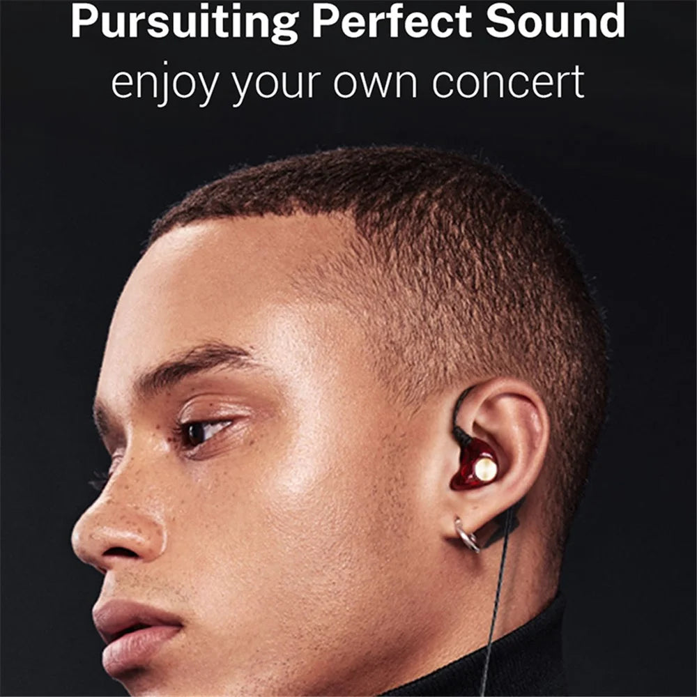 JIANGSHENG K1 3.5mm Wired Headset HIFI Half-In-Ear Earphone Sports Headphone for Smartphone - Black - 6