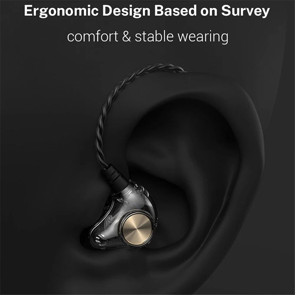 JIANGSHENG K1 3.5mm Wired Headset HIFI Half-In-Ear Earphone Sports Headphone for Smartphone - Black - 7