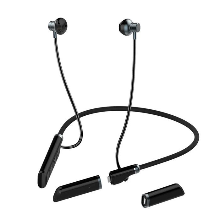 B998 Wireless Neckband Headphones Half In-Ear Bluetooth-compatible 5.3 Earphones Noise Cancelling Earbuds with Pluggable - 1