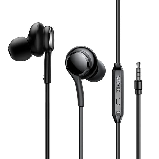 JOYROOM JR-EW02 3.5mm Wire-controlled Earphone HiFi Sound In-ear Headphone with Mic - Black - 1