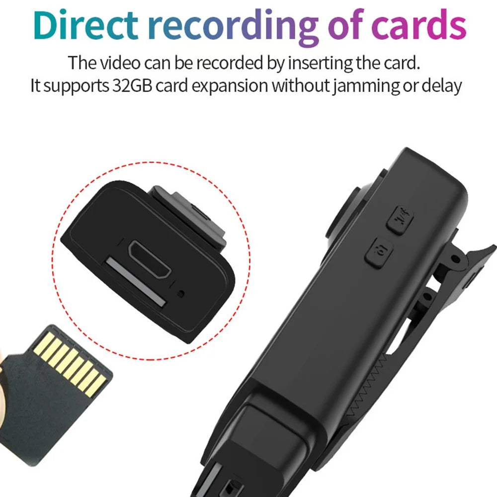 A18 Back Clip Camera HD 1080P Video IR Night Vision Motion Detection Camera Outdoor Sports Lavalier Camera - 5
