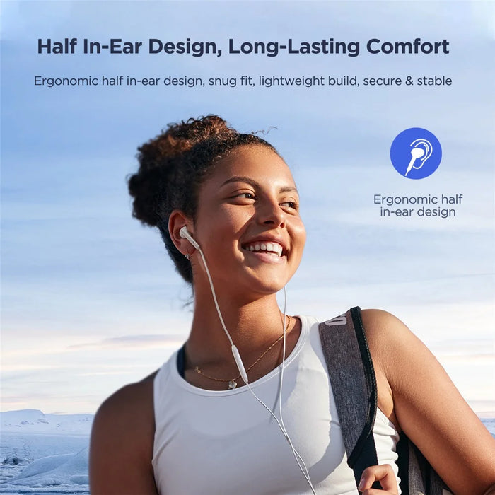 JOYROOM EC05 Type-C Wired Earphones Plug and Play Half-in-ear Headphone with Mic - 3