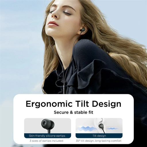 JOYROOM EC06 Metal In-ear Headphone with Mic HiFi Sound Type-C Wired Earphones - Tarnish - 2