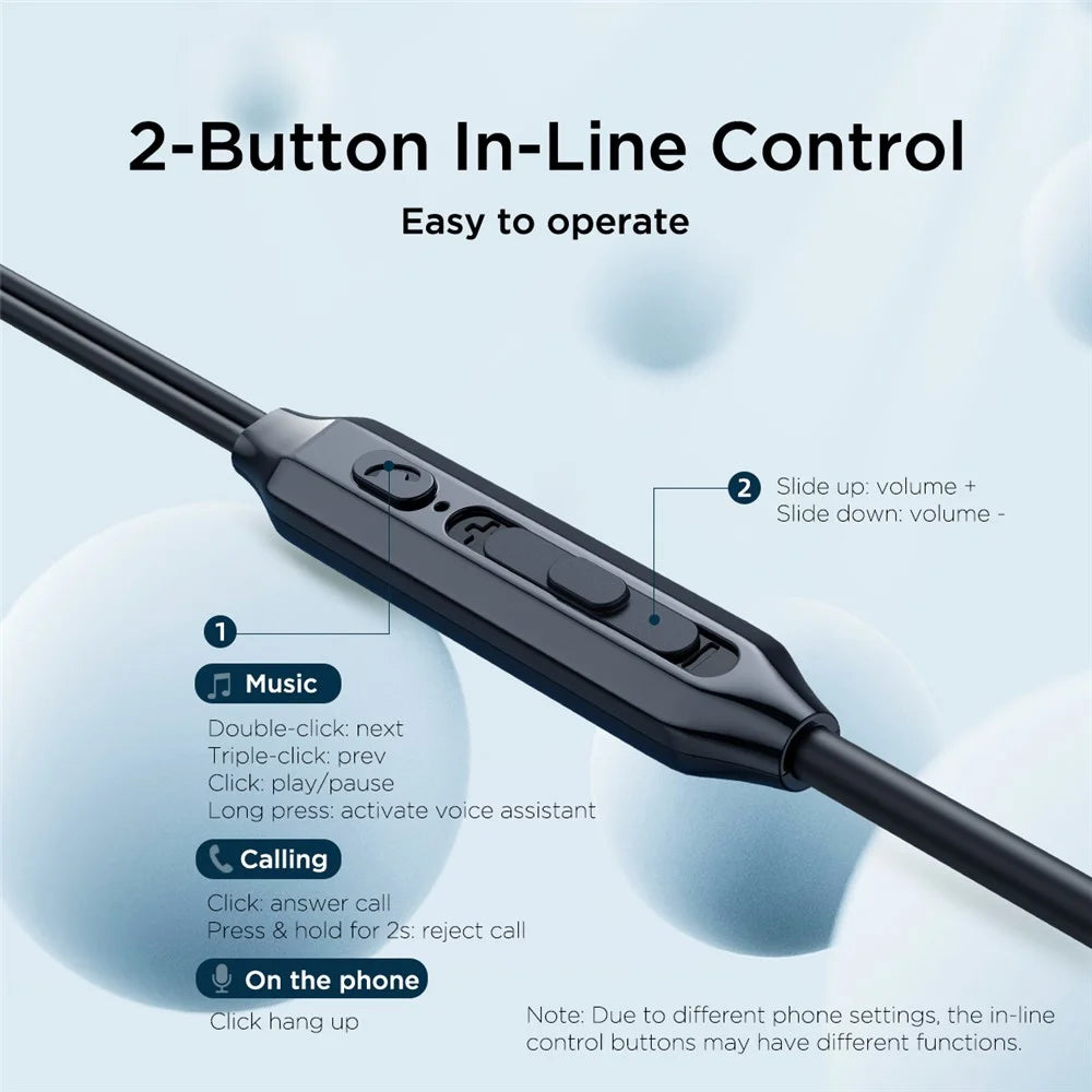 JOYROOM EC06 Metal In-ear Headphone with Mic HiFi Sound Type-C Wired Earphones - Tarnish - 5