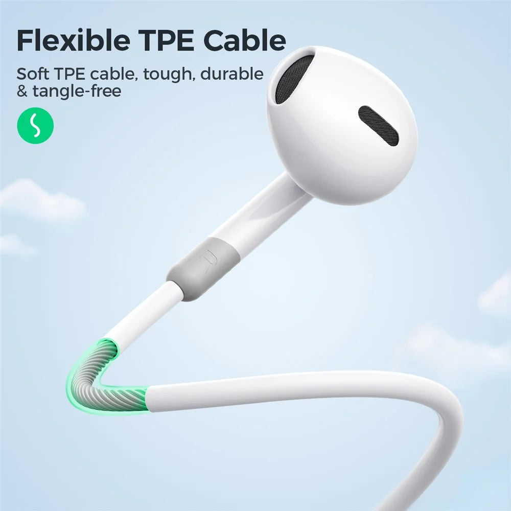 JOYROOM EW01 3.5mm Plug Half-in-ear Earphones with HD Mic Wired Headphones - 7