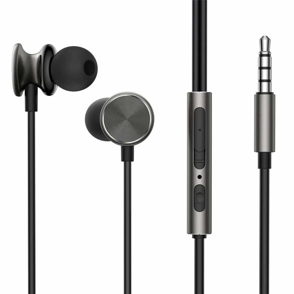 JOYROOM EW03 In-ear Earphones 3.5mm Plug Wired Headphones with Button Control - Tarnish - 1