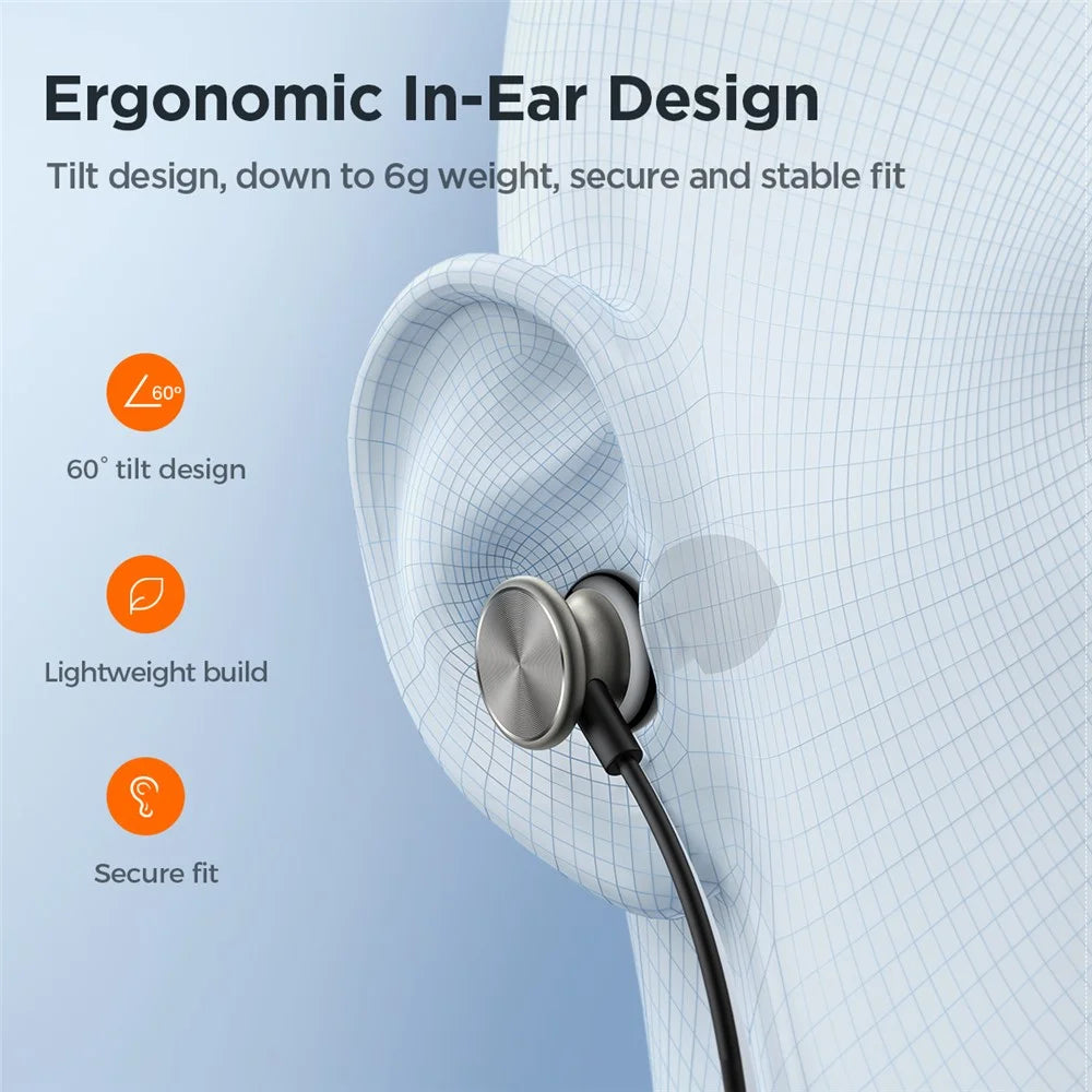 JOYROOM EW03 In-ear Earphones 3.5mm Plug Wired Headphones with Button Control - Tarnish - 2