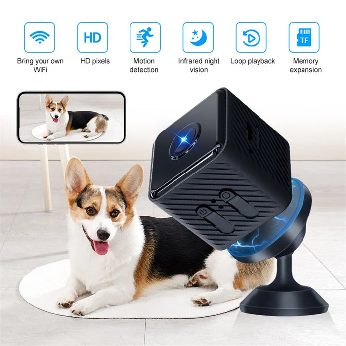 X2 1080 HD Night Vision WiFi Camera Motion Detection Mini Camera Home Surveillance Camera Monitor - 2
