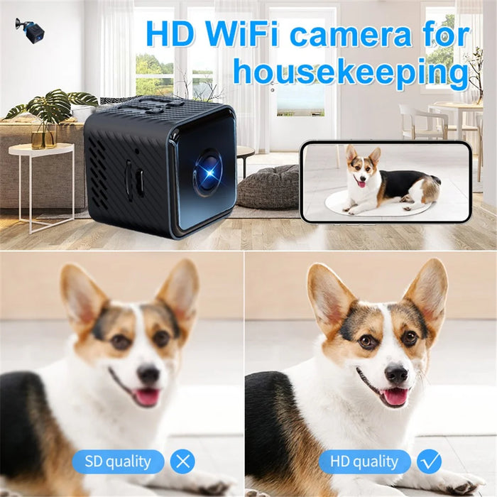 X2 1080 HD Night Vision WiFi Camera Motion Detection Mini Camera Home Surveillance Camera Monitor - 3