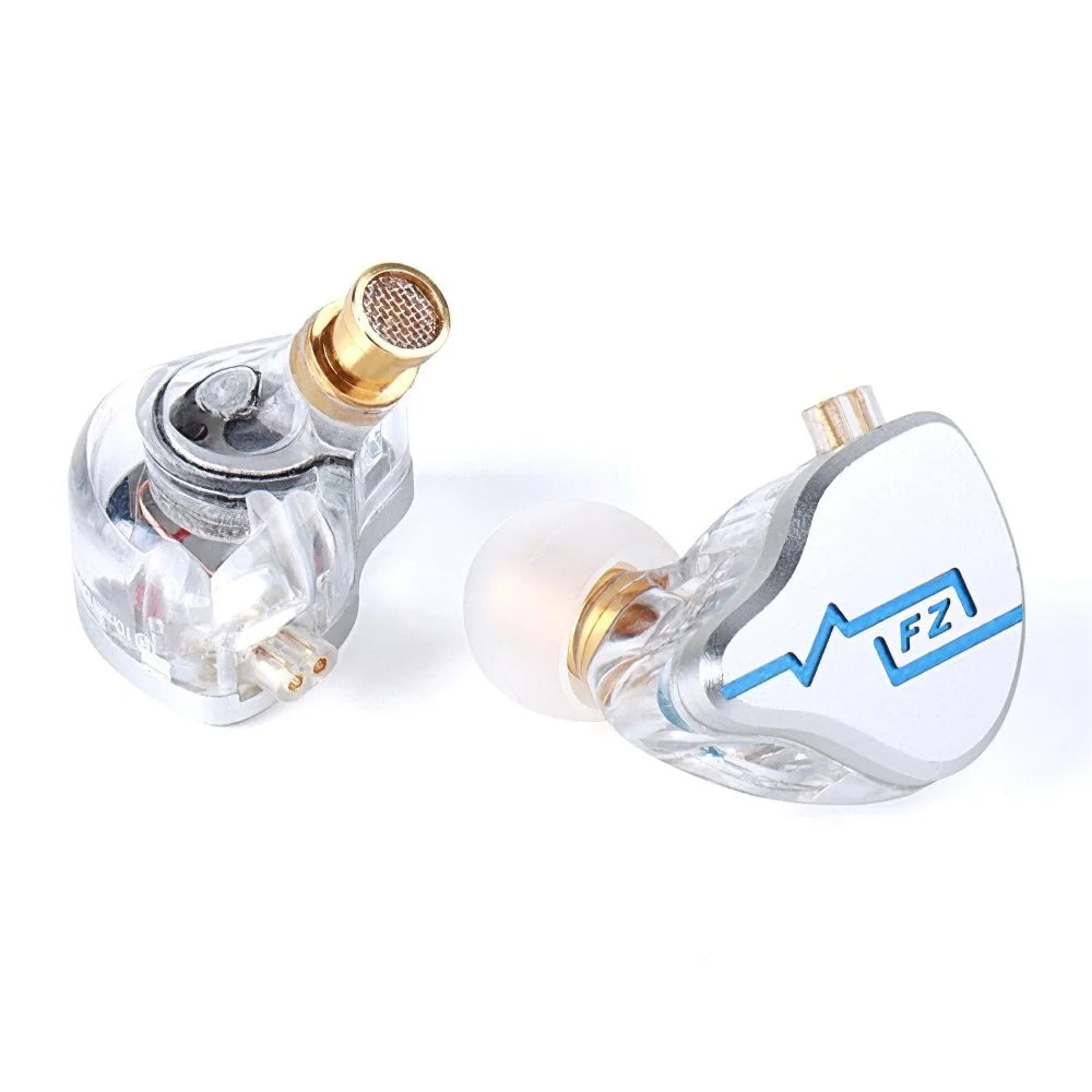 FZ Liberty Z1 Music Headphone In-Ear Dynamic HiFi Earbud Wired Earphones, No Mic - Silver+Blue - 1