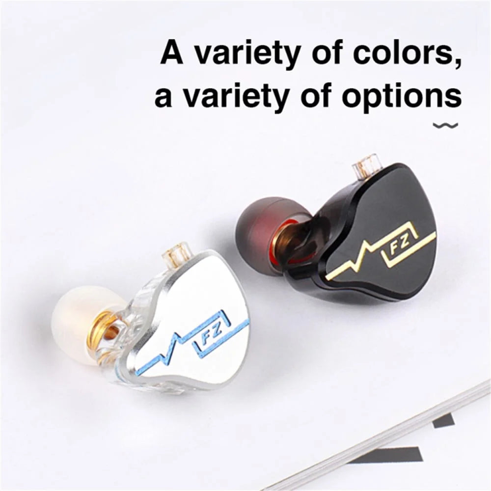 FZ Liberty Z1 Music Headphone In-Ear Dynamic HiFi Earbud Wired Earphones, No Mic - Silver+Blue - 7