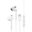 XUNDD X21 XDHE-017 Type-C Wire Control Semi-in-ear Earphone Mobile Phone Music Headset - White - 1