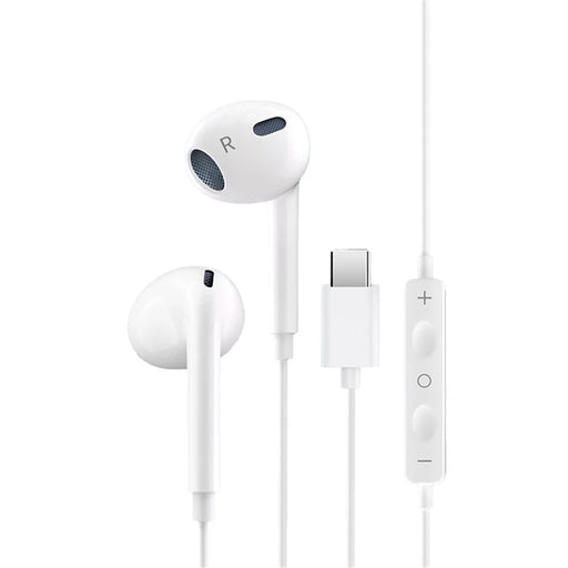XUNDD X21 XDHE-017 Type-C Wire Control Semi-in-ear Earphone Mobile Phone Music Headset - White - 1
