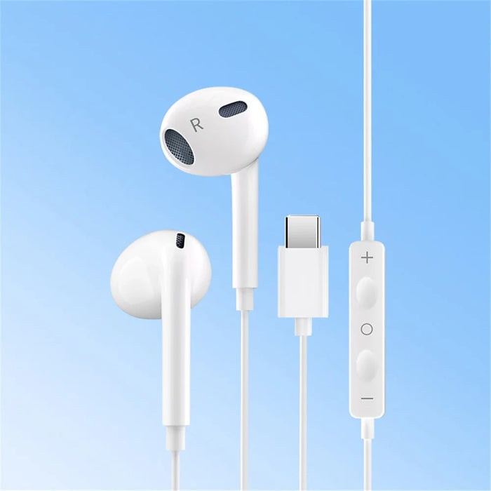 XUNDD X21 XDHE-017 Type-C Wire Control Semi-in-ear Earphone Mobile Phone Music Headset - White - 3