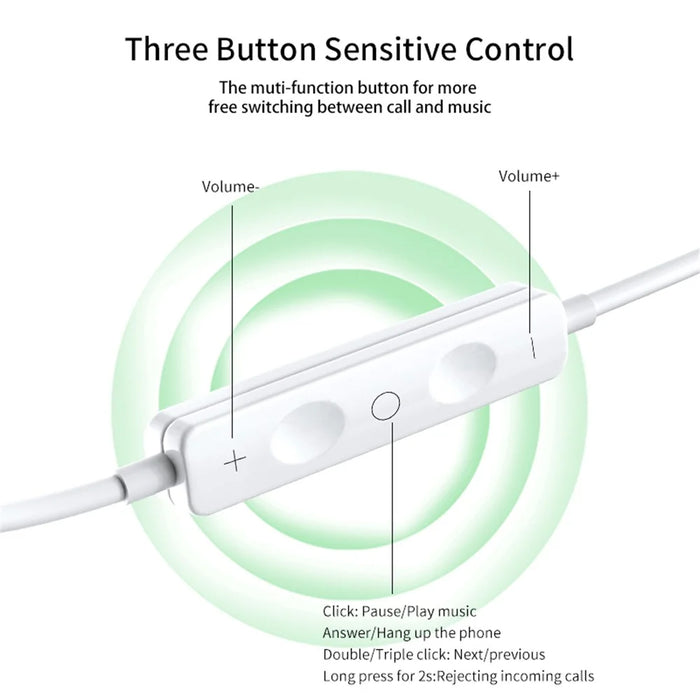 XUNDD XDHE-017 3.5mm Wire Control Music Call Earphone Semi-in-ear Mobile Phone Headset - White - 5
