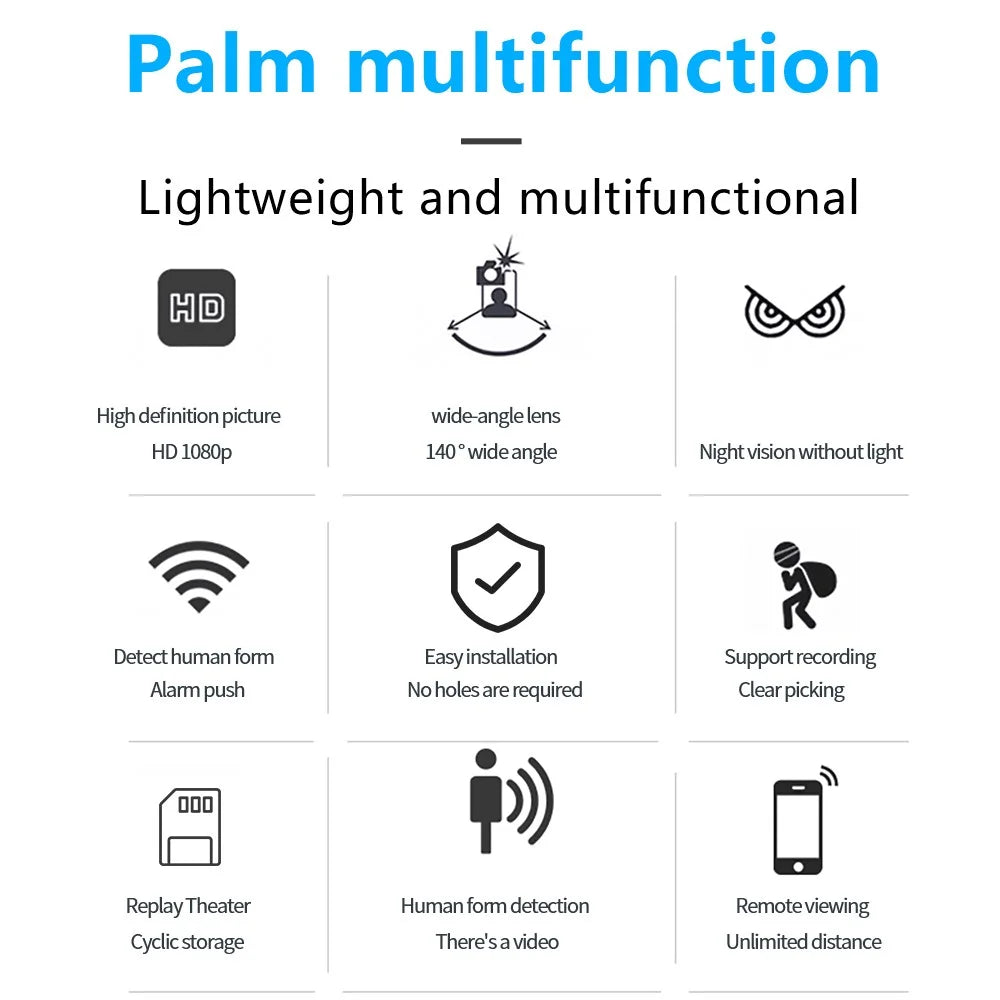 X5 Mini WiFi Indoor Camera 140 Degree Wide Angle Lens AI Human Detection 1080P HD Monitoring Camera - 7