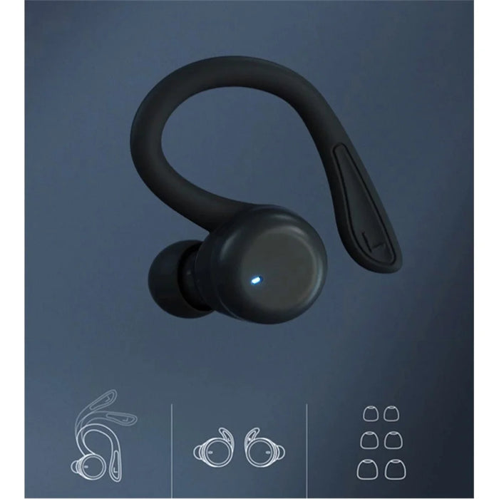 T40 Ear Hook Wireless Earphone IPX6 Waterproof Hands-free Touch Control Bending Sports Earbuds - Orange - 4
