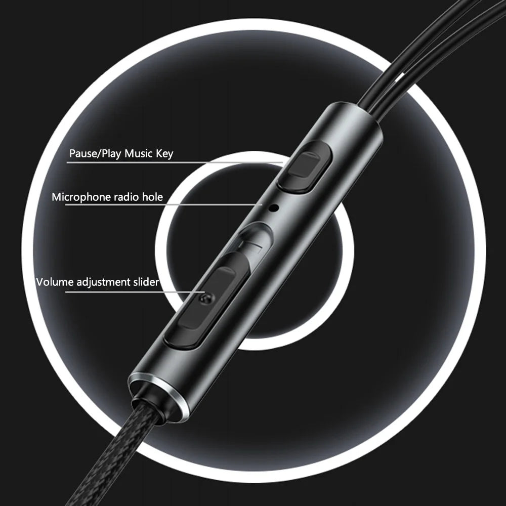 YESIDO YH40 3.5mm Plug Wired Headphones HiFi Sound Music Earphones with Mic - 7