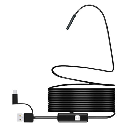 3.5m Hard Wire 3-in-1 Micro USB Endoscope Type-C 7mm Camera USB Cell Phone Endoscope Waterproof Borescope - 1
