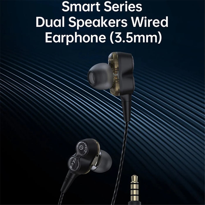 DEVIA Smart Series EM009 Double Moving Coil Wired Headset 3.5mm Wire Control Phone Earphone - 2