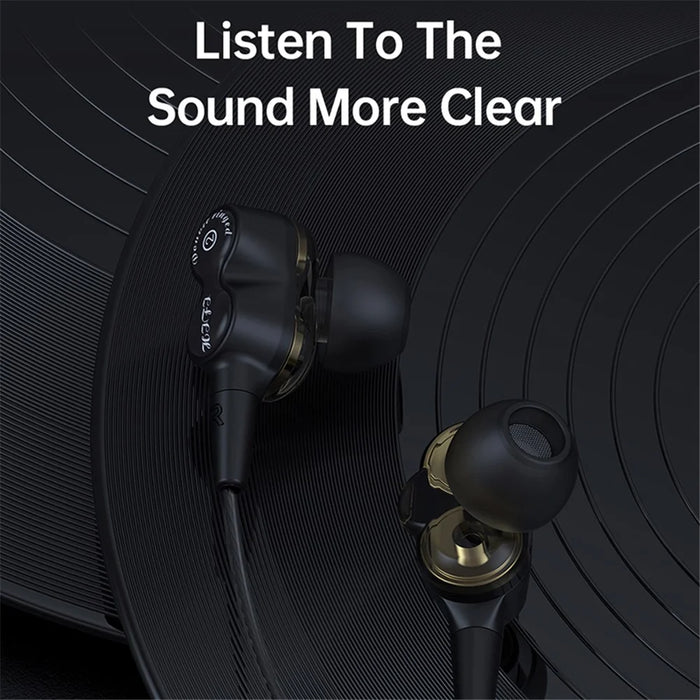DEVIA Smart Series EM009 Double Moving Coil Wired Headset 3.5mm Wire Control Phone Earphone - 4