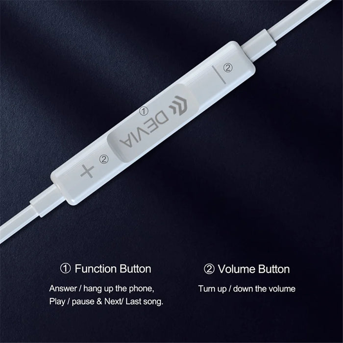 DEVIA Smart Series Type-C Wired Earphone Wire Control Music Calling Headset (Digital Version) - 6